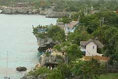 Blick zum West End von Negril